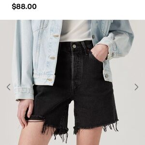 Levi’s 501 mid thigh shorts - washed black - size 29